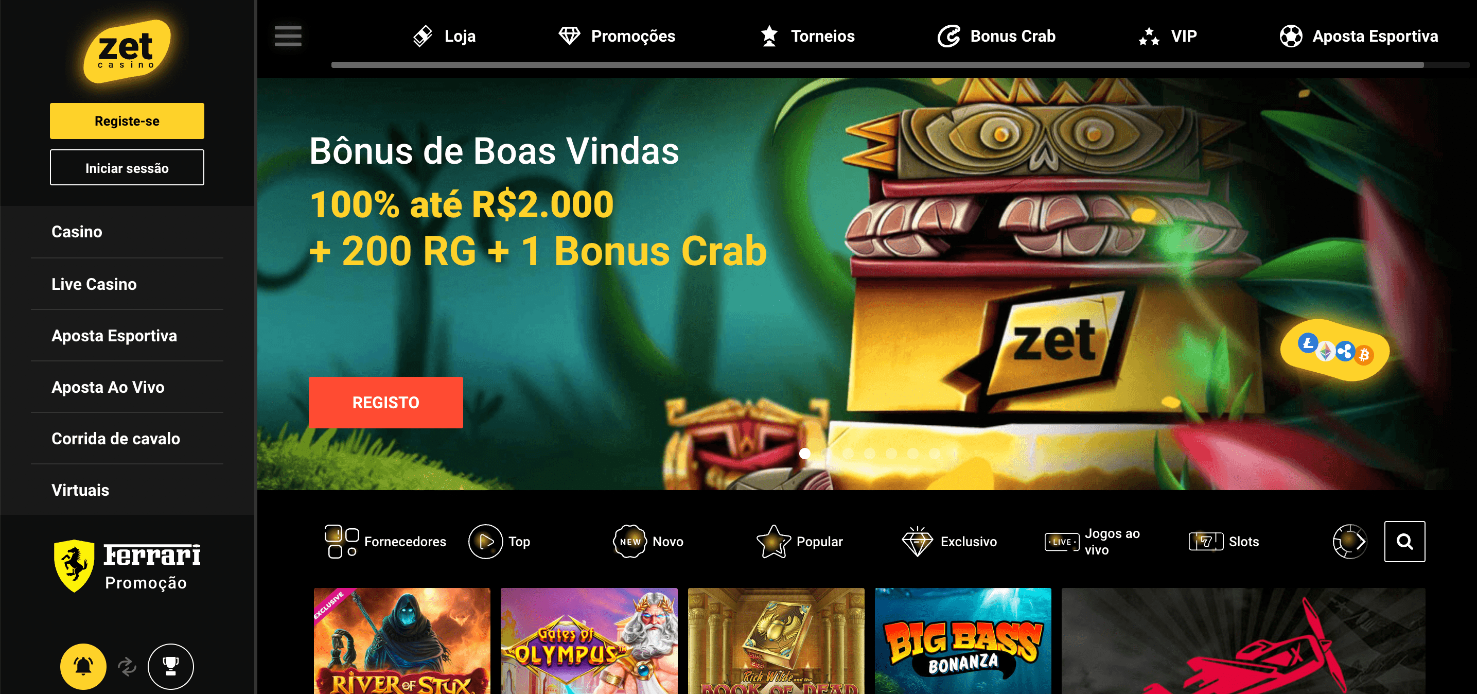 ZetCasino Homepage ZetCasino Homepage