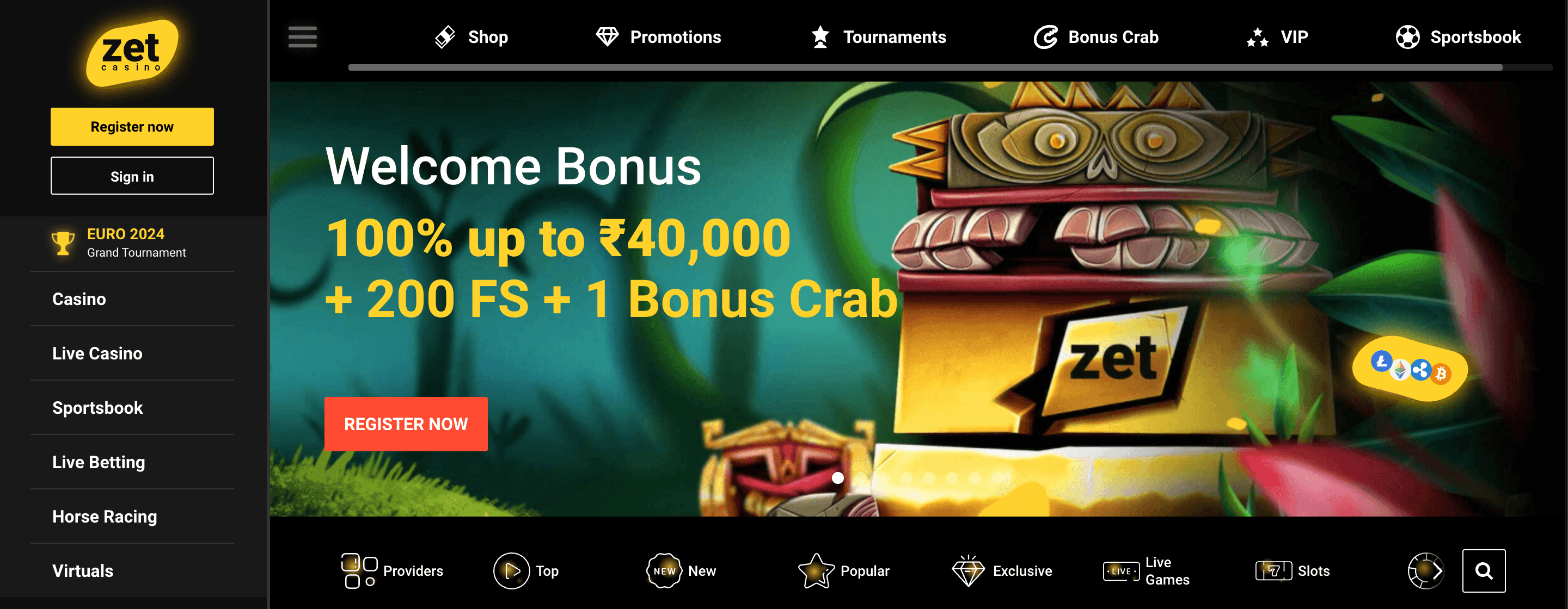 ZetCasino Homepage ZetCasino Homepage