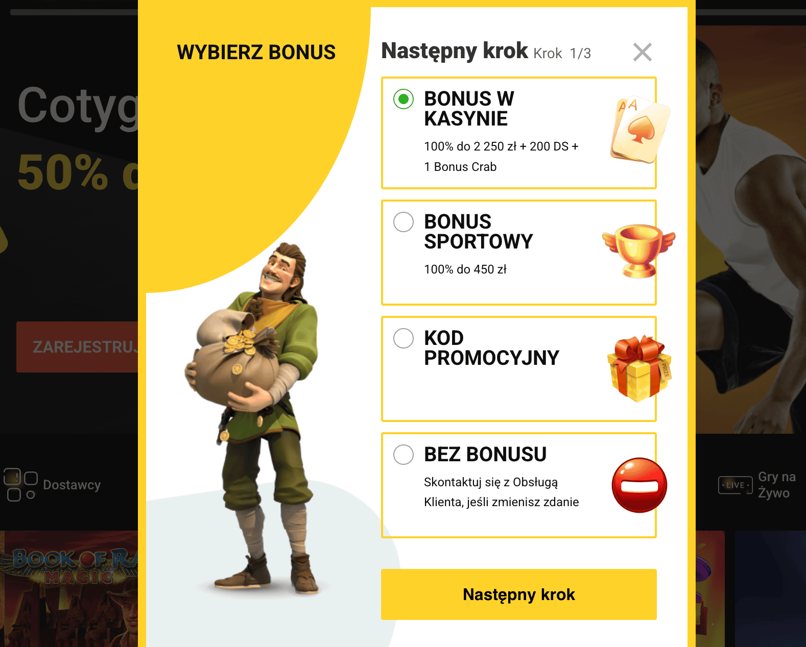Rejestracja w ZetCasino