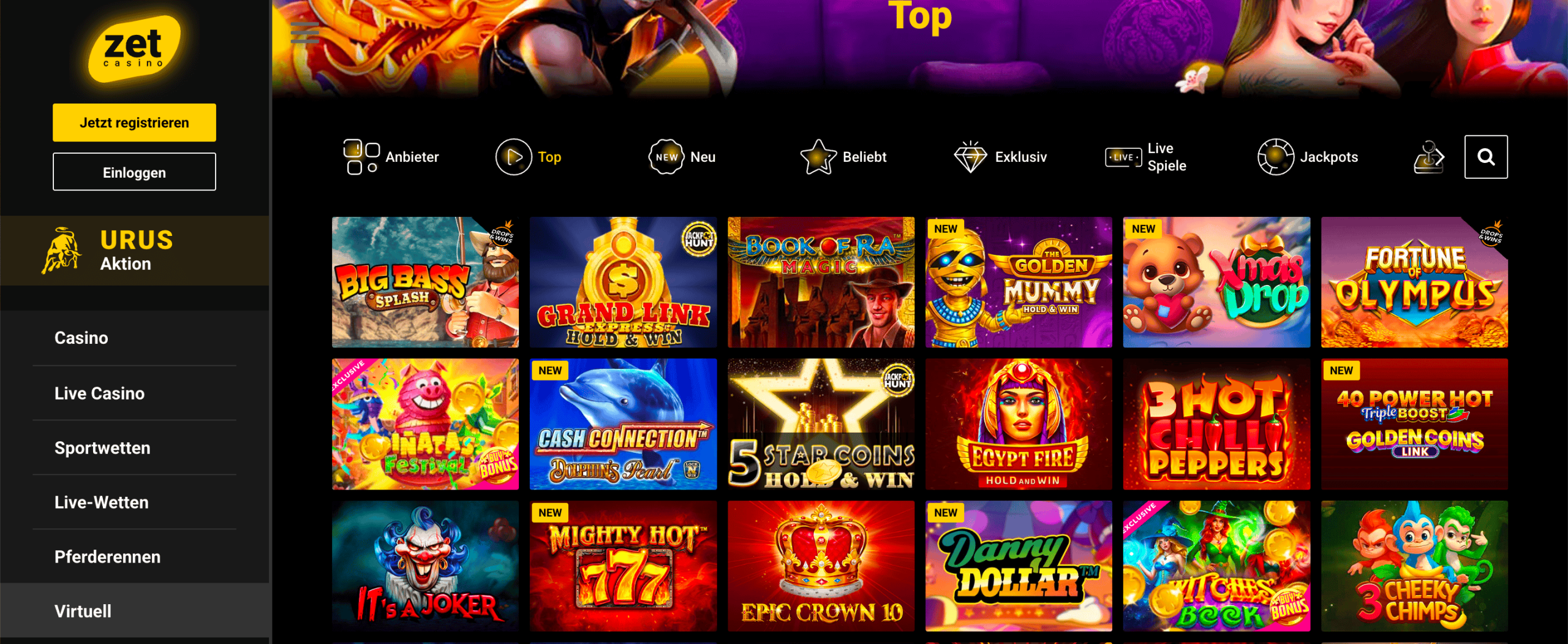 ZetCasino Spielautomaten ZetCasino Spielautomaten