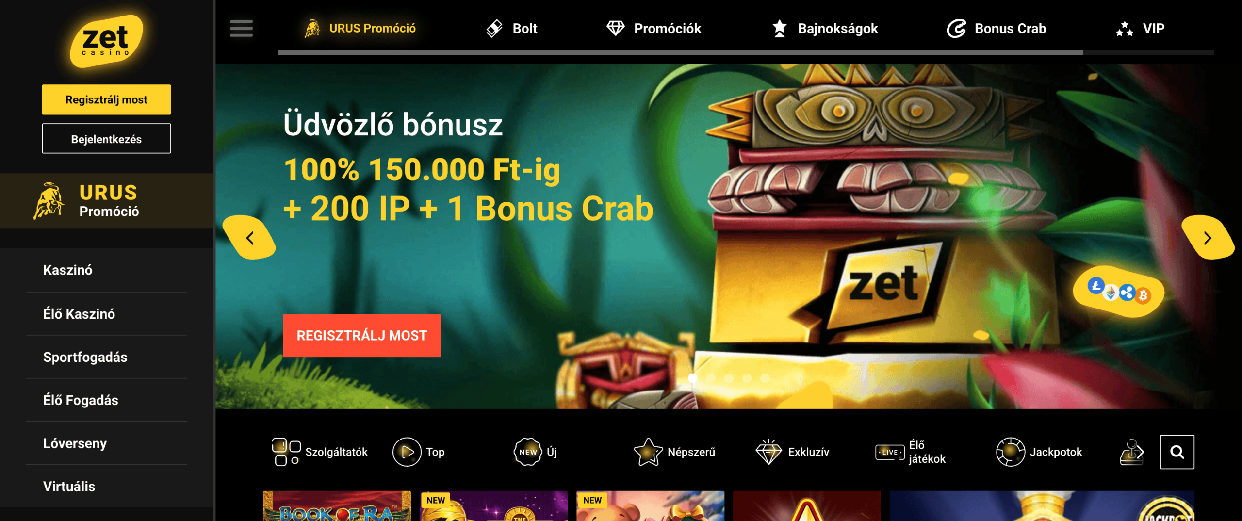ZetCasino főoldal